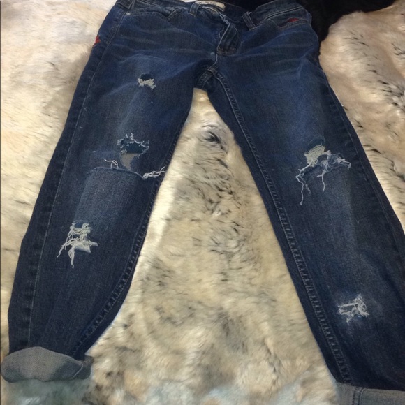 Free people rose distressed boyfriend jeans - Picture 1 of 3